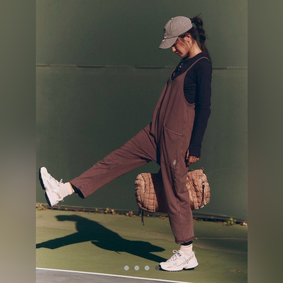 Free People Pants - Free People Movement Hot Shot Onesie. Dark espresso